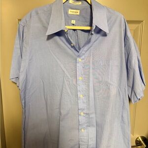 Van Heusen Light Blue Short Sleeve Button-Down Shirt